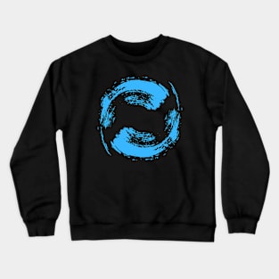 Circular Wave Artwork Design Crewneck Sweatshirt